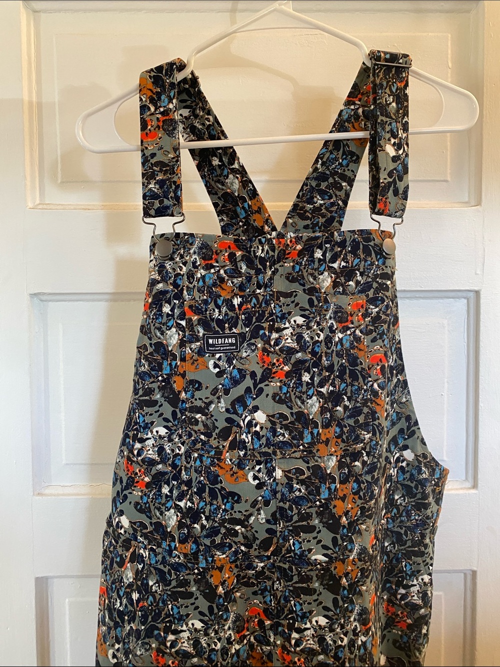 Wildfang Floral Camo Overalls in Olive Multicolor